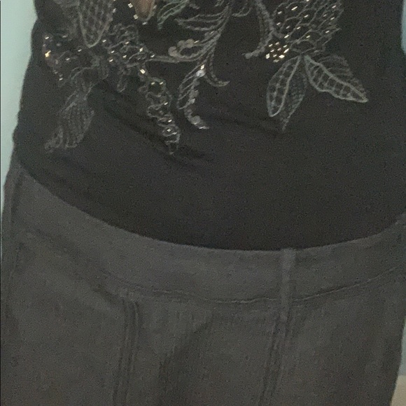 NWOT Larry Levine SPT Stretch Denim Skirt Wm Sz 12 - Picture 8 of 16